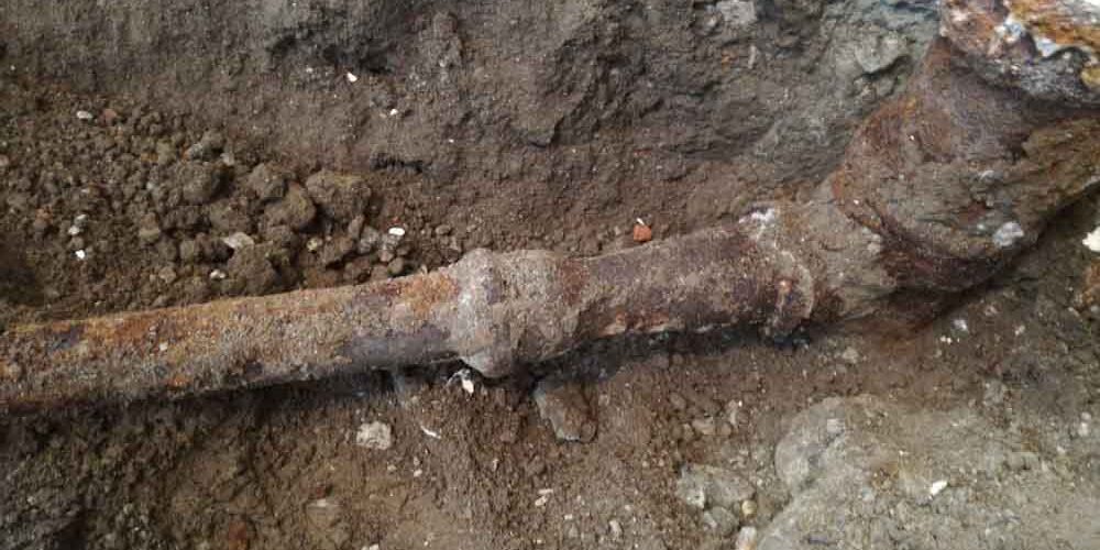 Damaged sewer line