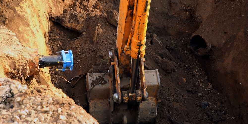 pipe excavation in progress West Columbia, SC