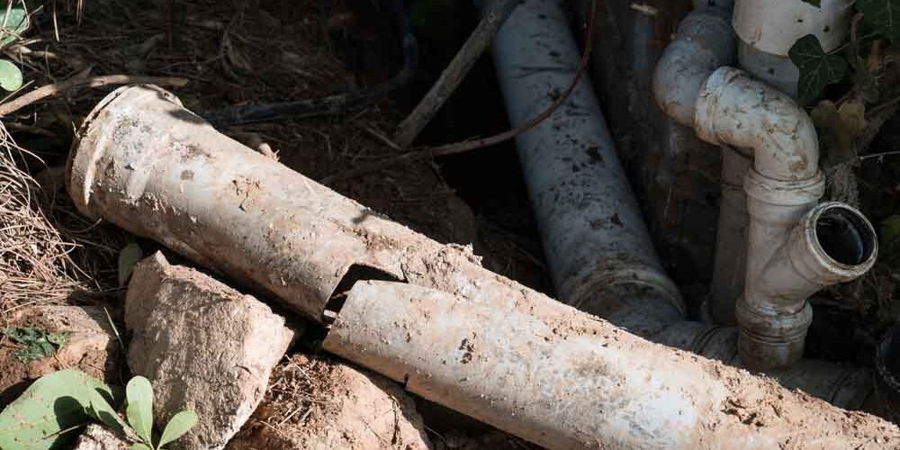 Damaged sewer line